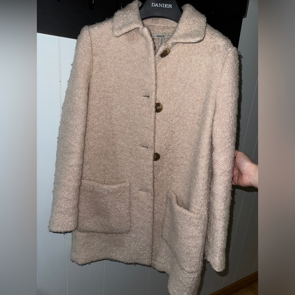 Zara trafaluc pink wool coat - Picture 3 of 11